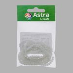 Бусины стекло ⌀2 мм, 3 мм, 4 мм, граненые, рондели, 3 нити по 38±1 см, микс, Astra&Craft, 49 белый