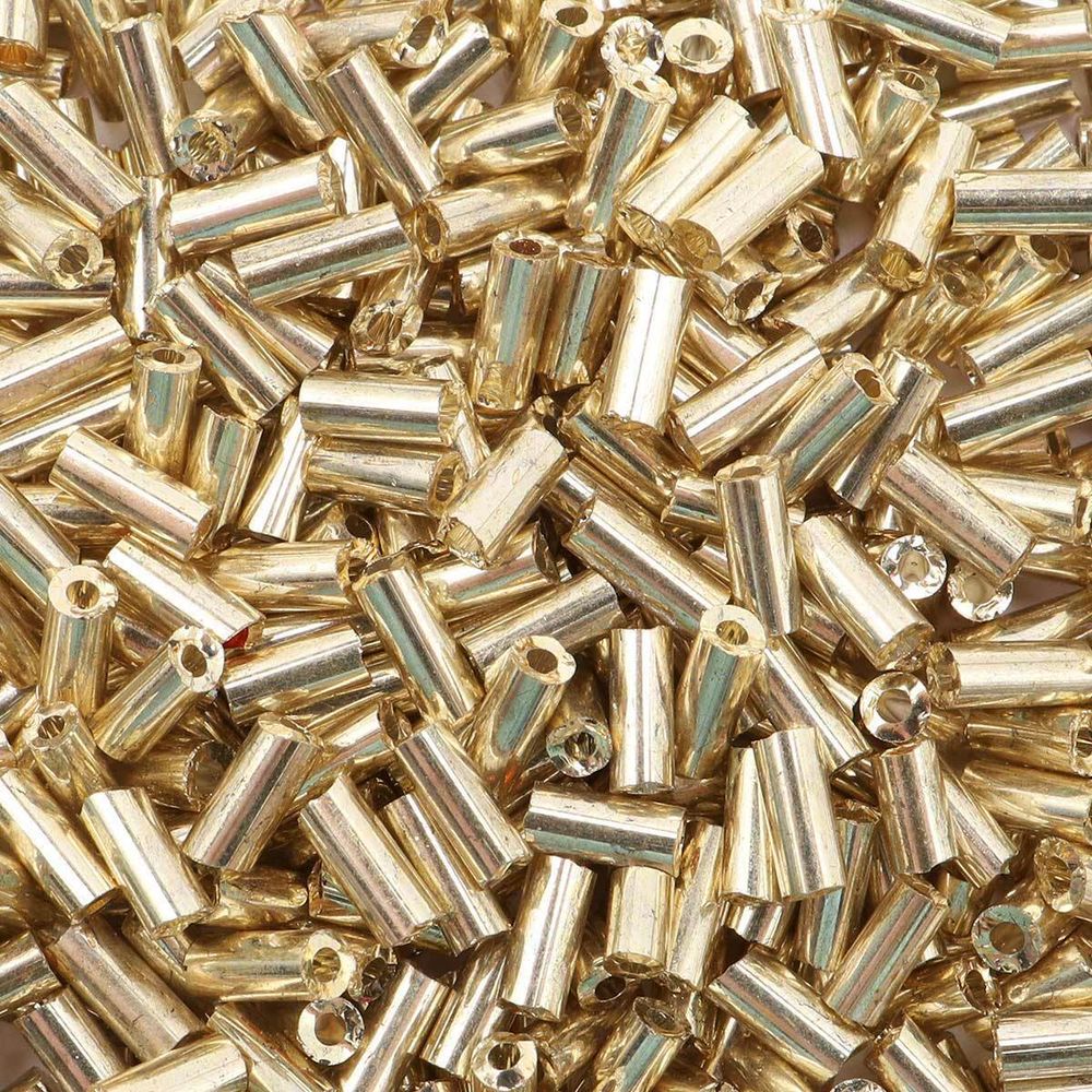Стеклярус Astra&amp;Craft 5 мм, 150 г (10х15 г), цв. 1106 т.золотой/глянц.покрытие