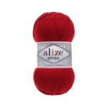 Пряжа Alize (Ализе) Extra / уп.5 мот. по 100 г, 220м, 106 темно-красный A