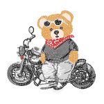 Алмазная (кристальная) мозаика Фрея, постер Мотоциклист, 30х30 см