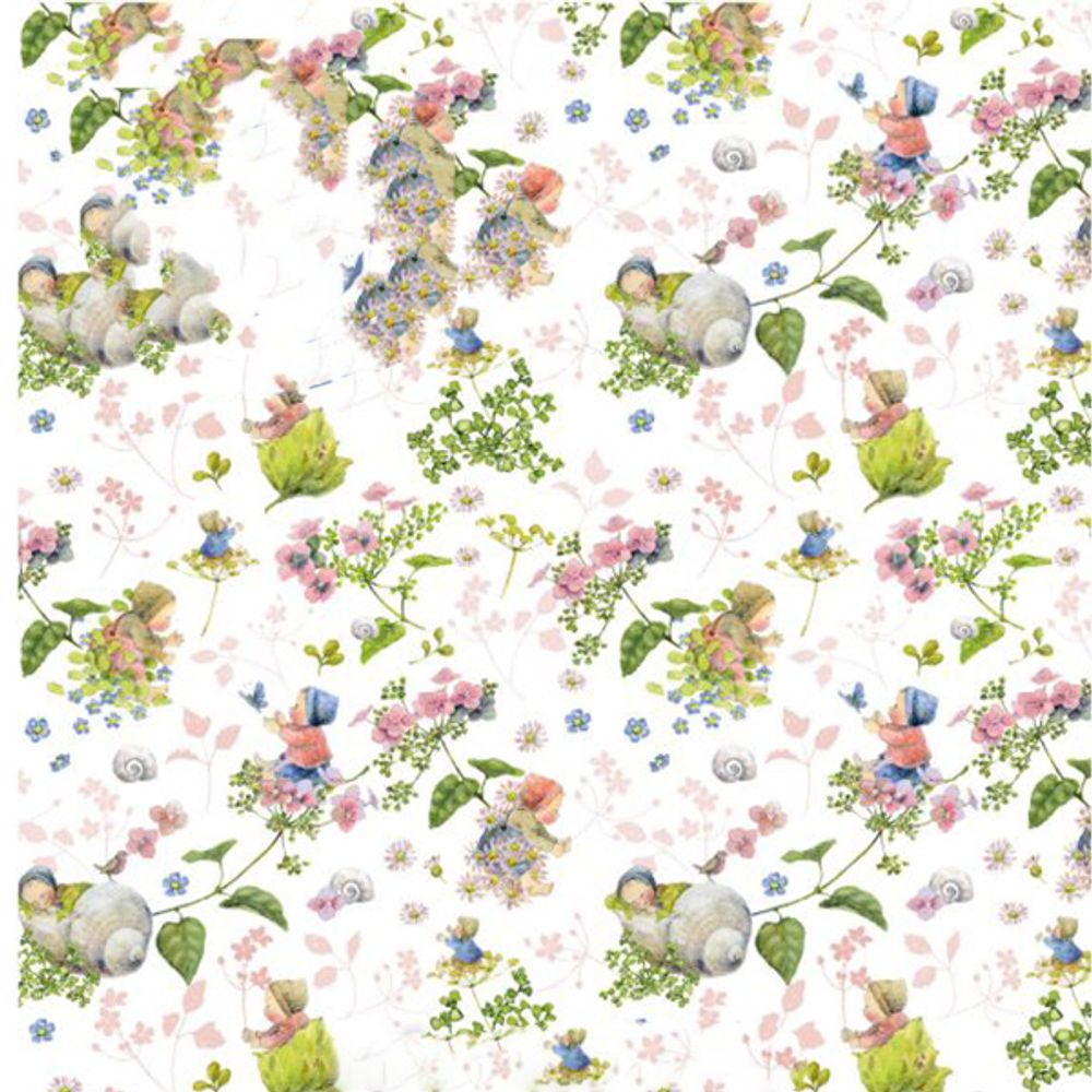 Ткань для пэчворка Acufactum Ute Menze, хлопок Младенцы цветов 145 см, 3523-744, 5 метров