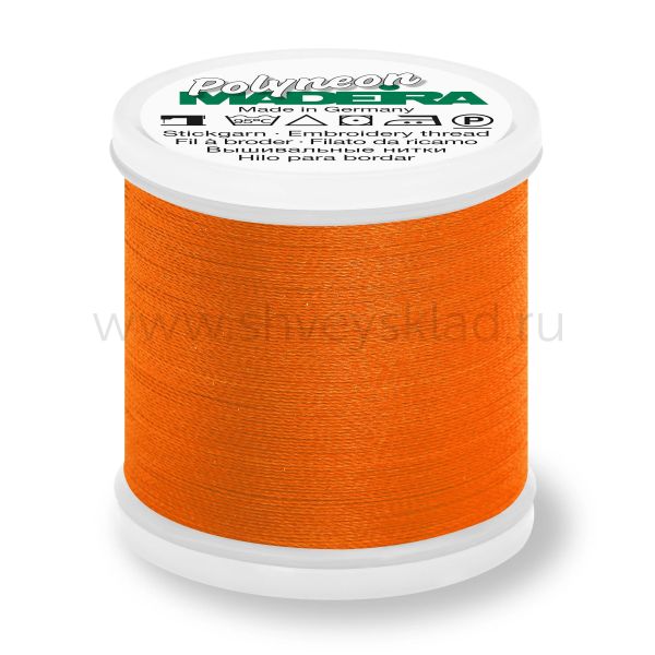 Нитки вышивальные флюоресцирующие Madeira Polyneon №40, 400 м, цв. 1965, 9845, 5 катушек