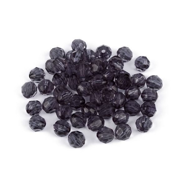 Бусины акрил ⌀10 мм, 25 г (55±2 шт), 197 серый, Zlatka ABR-1