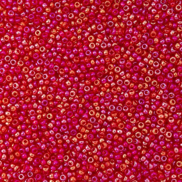 Бисер Preciosa прозрачный с радужным покрытием 10/0 (2.3 мм), круг.отв., 50г, (91070)