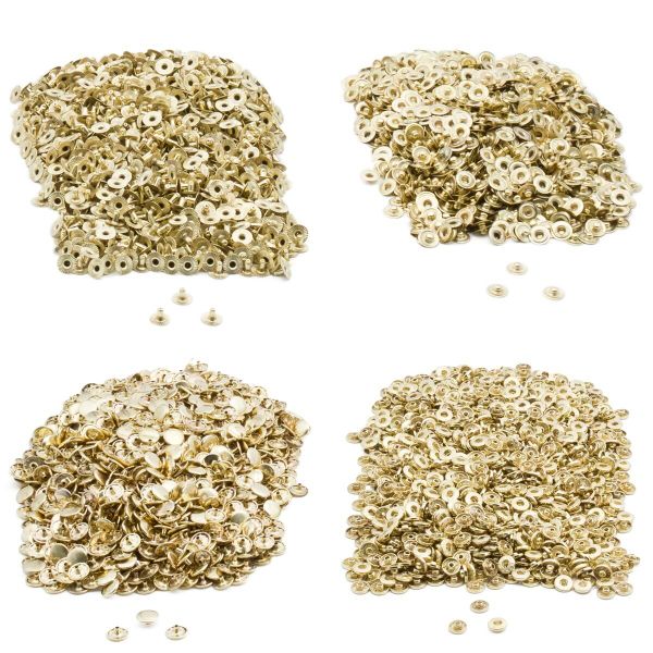 Кнопка Альфа (S-образная) ⌀12.5 мм, ≈1440 шт, №54, СТАЛЬ, золото, NEW STAR