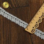 Кружево вязаное (тесьма) хлопковое 18мм арт.TR.1006 цв.серый, уп.10м, Kruzhevo