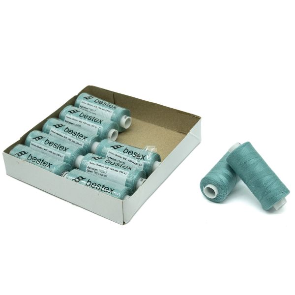 Нитки швейные бытовые Bestex 40/2, 365 м (400 ярд) / 10 кат., 116 мятно-бирюзовый