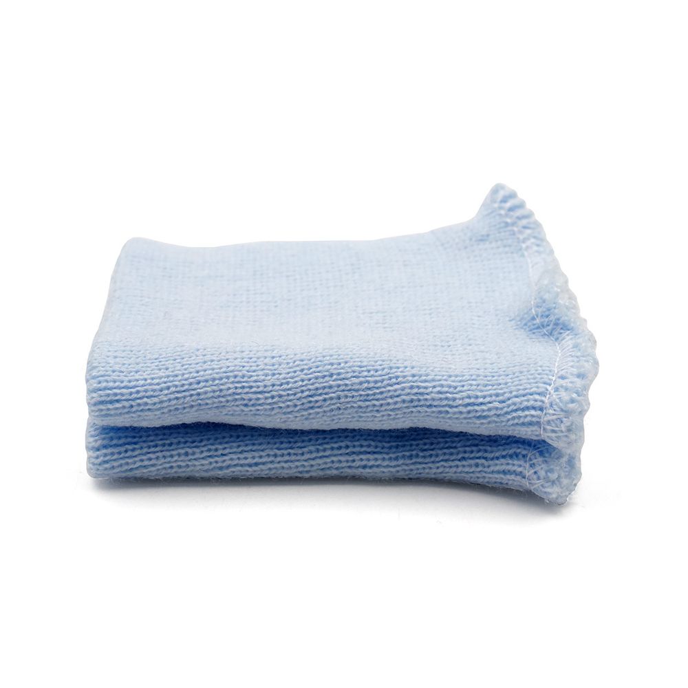 Манжеты трикотажные 8.0х9.5 см, 1 пара, средней плотности 14 кл, 1х1, в-84 кристально-голубой