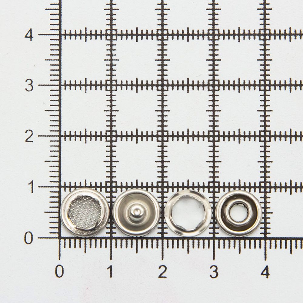 Кнопка рубашечная (джерси) сеточка ⌀9.5 мм, ≈72 шт, МЕТАЛЛ, никель, NEW STAR