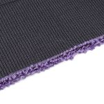 Подвяз средней плотности с полосками (100% полиэстер), 1*1, высота 14см (7см*2), длина 70-73см (8125/8126 т.серый с жемчуж. полосками)