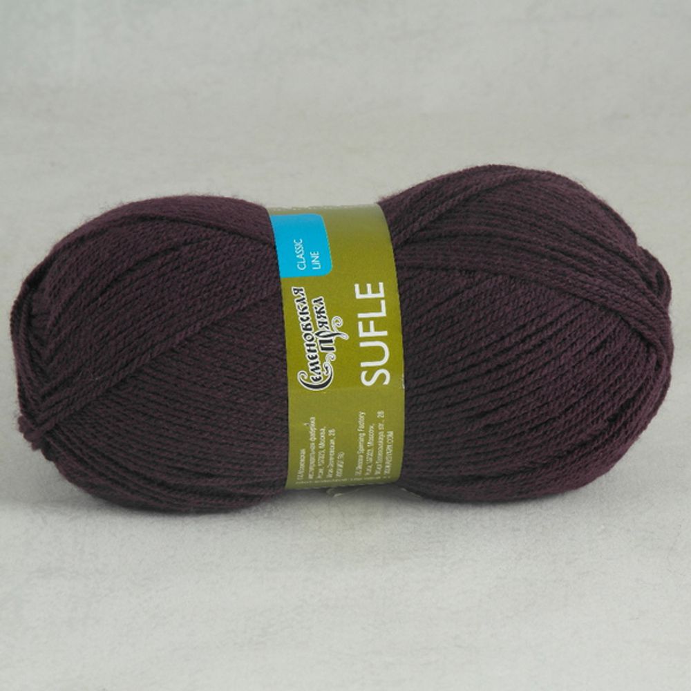 Пряжа Семеновская Sufle Суфле / уп.5 мот. по 100г, 292м, 7863 ежевика