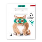 Тетрадь ученическая школьная, выборочный лак, A5+ 18 л. на скобе, 20 шт, клетка, 000366 Зверушки-веселушки, Светоч 18ТСКд5_4_3_1