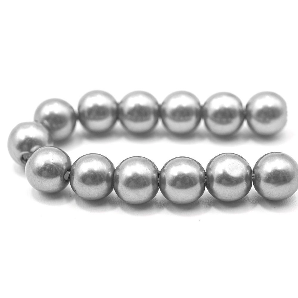 Бусины пластик (жемчуг) ⌀8 мм, 25 г, Astra&Craft, 031 NL серый