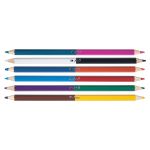 Карандаш двусторонний (набор) заточенный 10х12 цв, Лео LNDCP-06