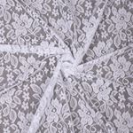 Ткань кружевная (гипюр стрейч) 90 г/м², 150 см / 1 метр, TBY.M0064 цв.белый