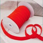 Лента бархатная (тесьма) эластичная 20.0 мм / 32.9±2 метров, 40 красный