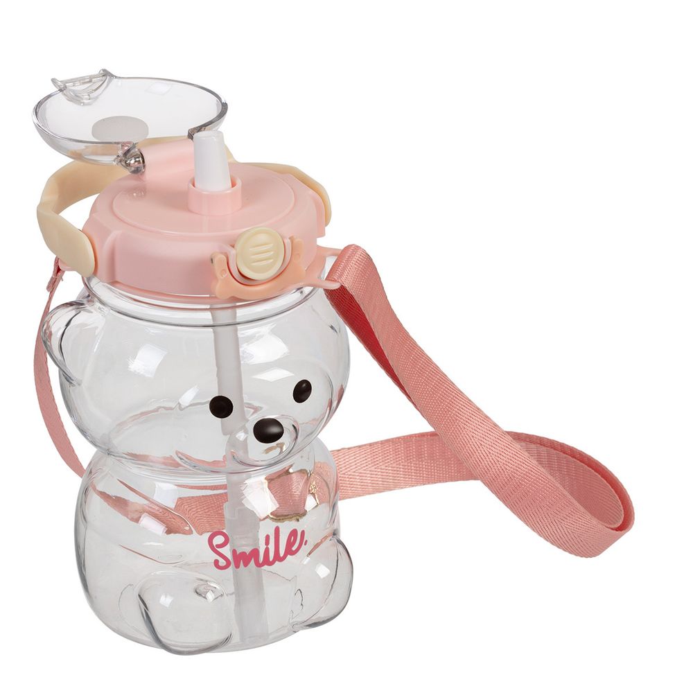 Бутылка пластиковая 1000 мл, 19х11 см, №01 розовый, Lol&Pop LLP-008