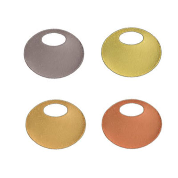 Заготовки для чеканки 3.4х2.8 см, 25 шт, №01 никель, Zlatka SBH-02