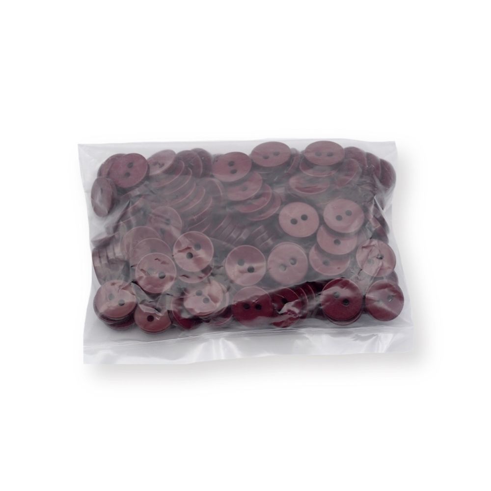 Пуговицы 2 прокола 18L, 11 мм, (Bordo (бордовый)), NE74, 144 шт