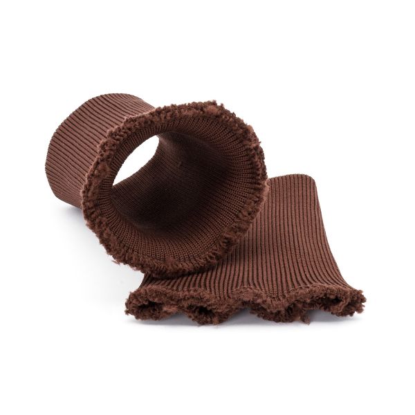 Манжеты трикотажные 9.0х9.5 см, 1 пара, средней плотности 14 кл, 1х1, 8098 коричневый