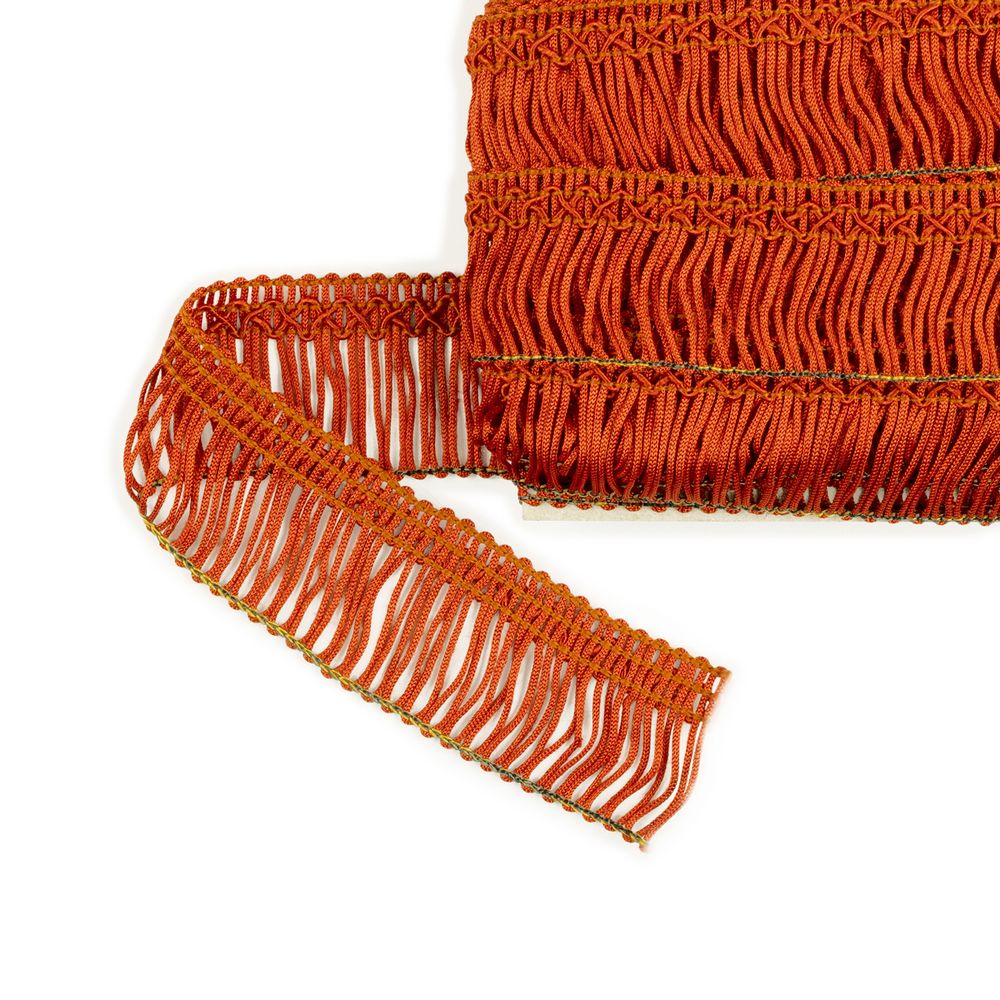 Бахрома отделочная 35.0 мм / 16 метров, 198 терракотовый, Gamma А-08