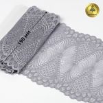 Кружево бельевое эластичное 190 мм / 3 метра, TBY.30200, цв.17 серый, Kruzhevo