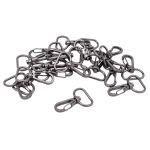 Карабин металл 20.0 мм (41х26 мм), цв.чер.никель, 20 шт