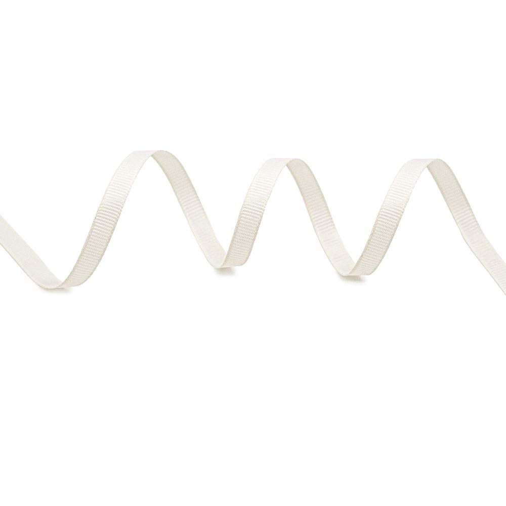 Лента репсовая (в рубчик) 6.0 мм, 047 молочный, уп.18,28 м