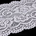 Кружево эластичное (стрейч) 100 мм / 3 метра, C154 светло-серый