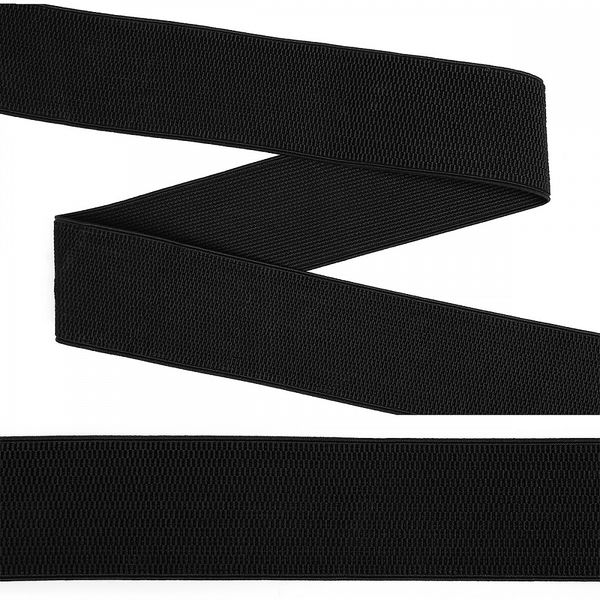 Резинка для подтяжек (помочная) 60.0 мм / 25 метров, ультра, RD.60322, 322 черный