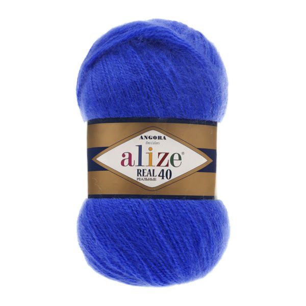 Пряжа Alize (Ализе) Angora Real 40 / уп.5 мот. по 100 г, 430м, 141 василек A