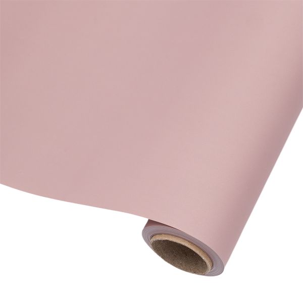 Пленка упаковочная однотонная для цветов и подарков, 65 мкр, 58см / 10м ± 5% (VH2543 пыльная роза)