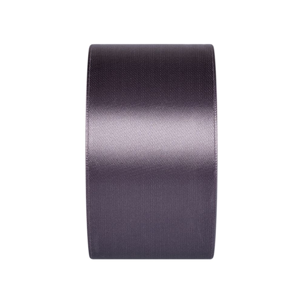 Лента атласная 1-сторонняя 50.0 мм / 33±2 метра, №054 т.серый, в термоплёнке, Gamma