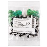 Глаза пластиковые с блестящей вставкой ⌀13 мм, 50 шт, зеленый, HobbyBe PGSB-13F