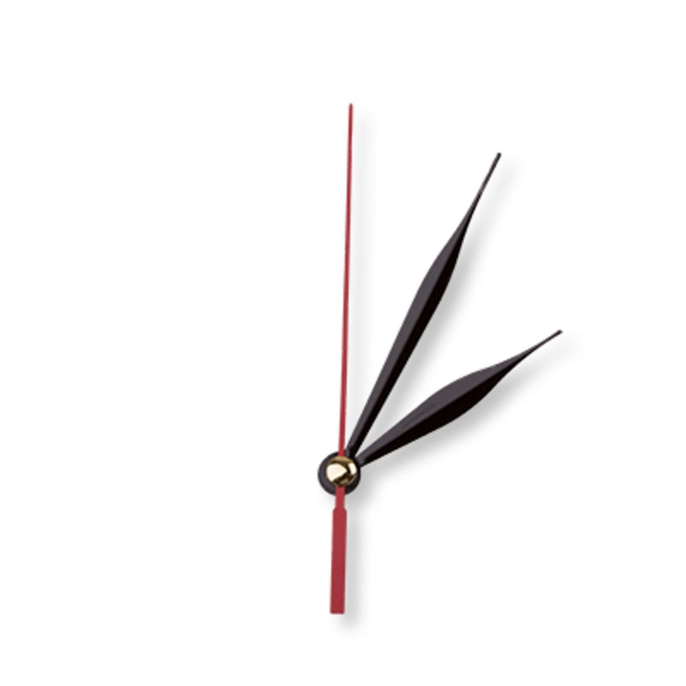 Стрелки для часовых механизмов (часовая/минутная/секундная), 5 шт, 52/70/73 мм, ( черный/красный)