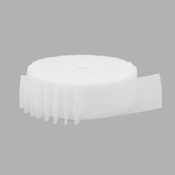 Лента (тесьма) шторная: сборка параллельная (1:2.5) 60 мм / 100 метров