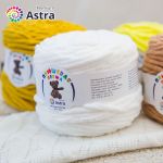 Пряжа Astra Premium (Астра Премиум) Плюшевая / уп.2 мот. по 100 г, 80 м, 001 белый