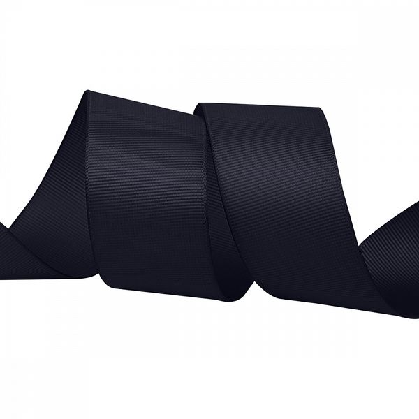 Лента репсовая (в рубчик) 38.0 мм / 22.8±1 метра, 372 черно-синий, Magic4Hobby