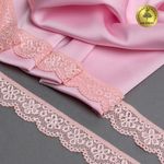 Кружево эластичное (стрейч) 25 мм, 8032, цв.152 коралловый уп.50м, Kruzhevo