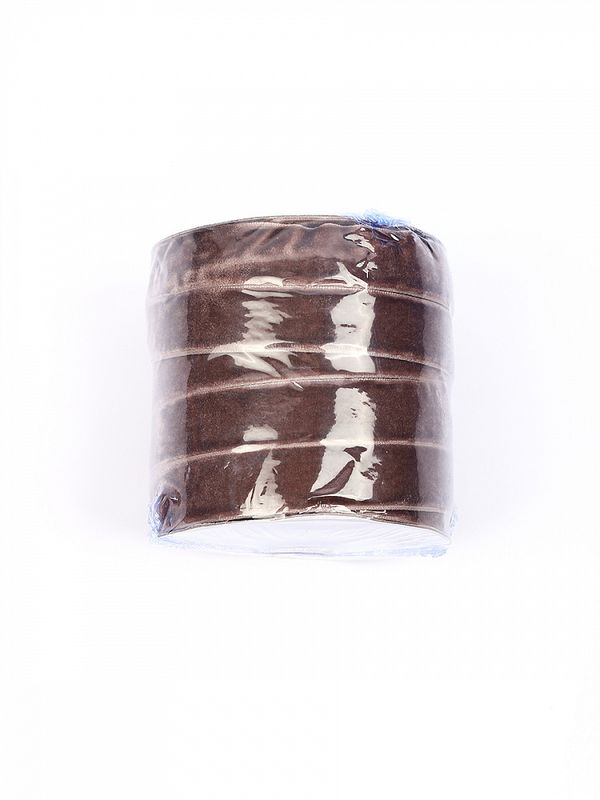 Лента бархатная (тесьма) 20.0 мм / 22.86±1 метров, арт.20VRS296 нейлон цв.кофейный