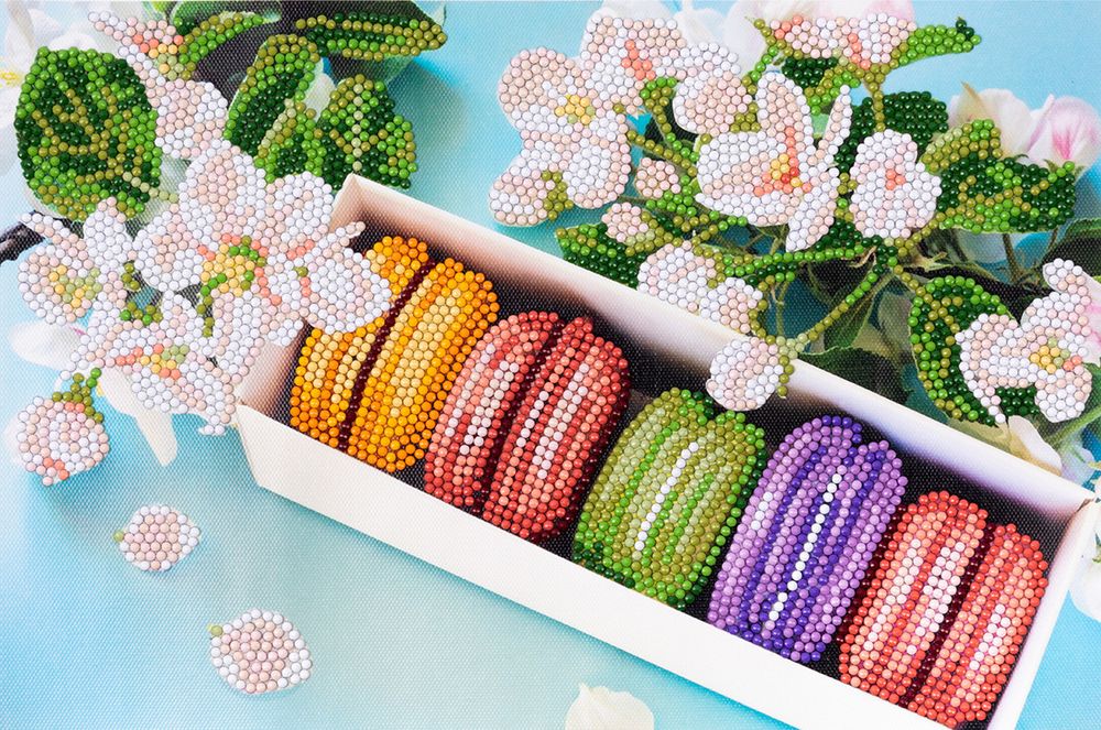 Алмазная (кристальная) мозаика Фрея, Макаруны, 30х20 см