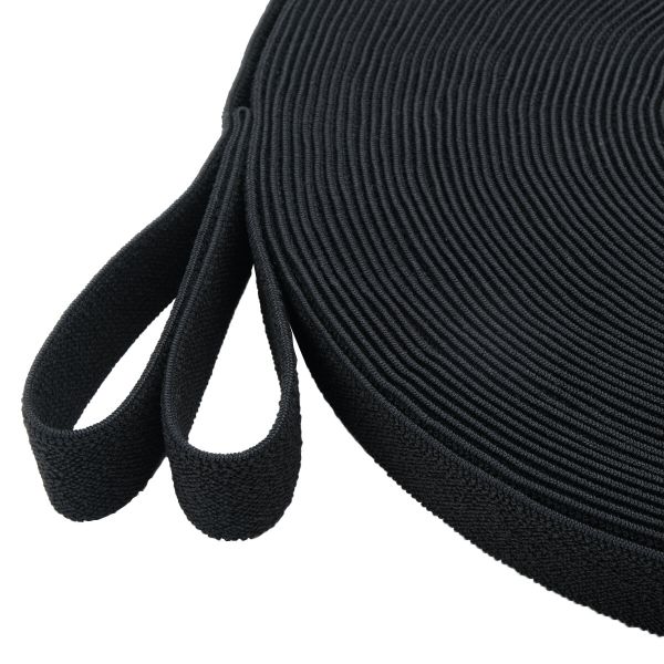 Резинка для подтяжек (помочная) 30.0 мм / 25 метров, черный