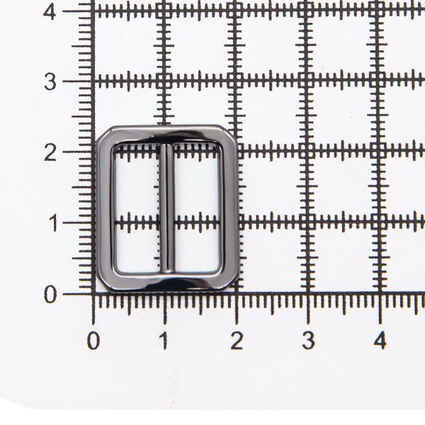 Пряжка регулировочная металл 18 мм, чер.никель ГР, 6908, 10 шт, BIG