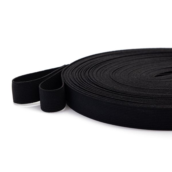 Резинка башмачная 20.0 мм / 25 метров, вязаная, черный