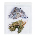 Термотрансфер 23х17.8 см, М-816 волк и дракон, микс, 1 шт, Gamma M №08