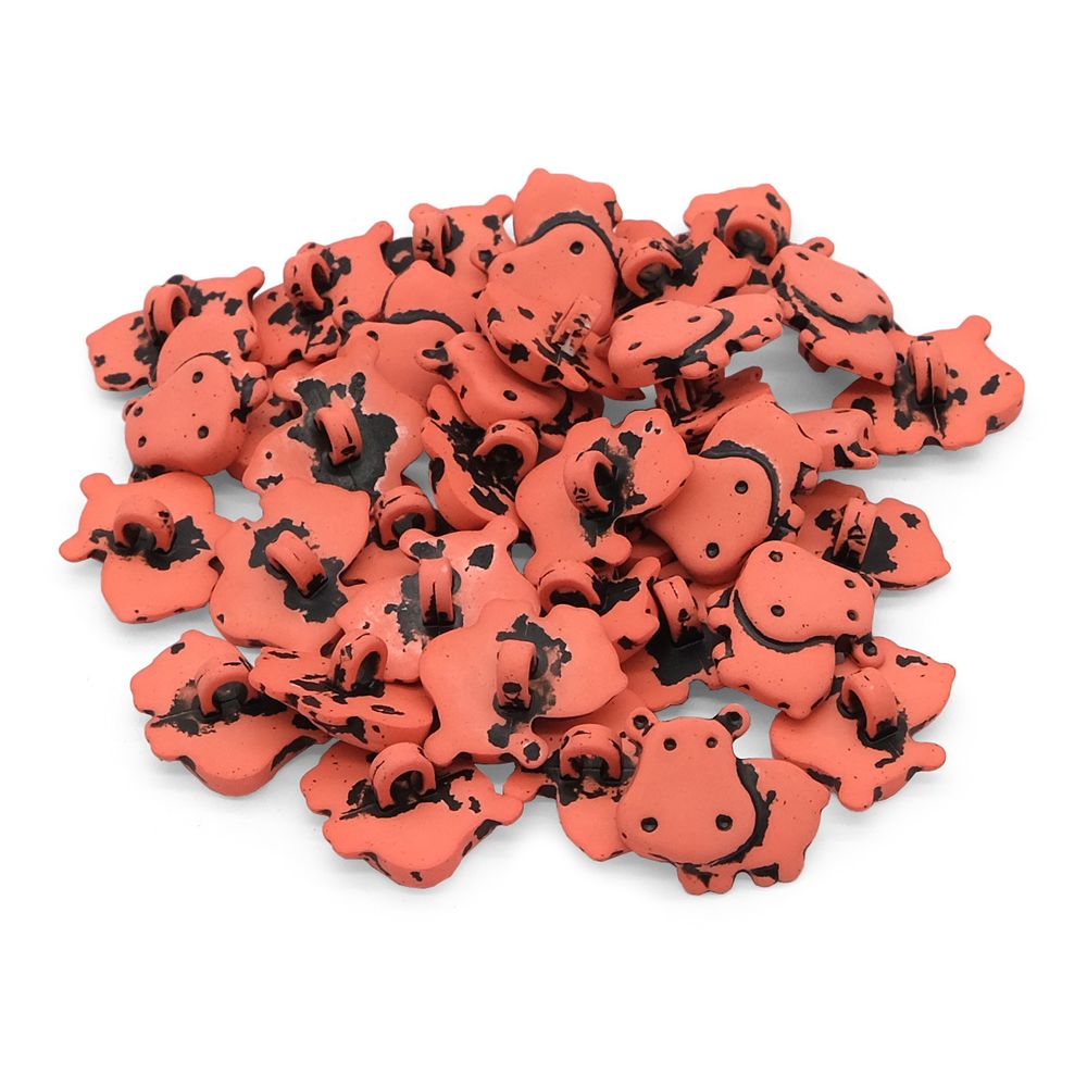 Пуговицы детские Бегемот (I0362-DWB) 28/1 (D30 розовый), 36 шт