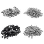 Кнопка рубашечная (джерси) закрытая ⌀9.5 мм, ≈1440 шт, МЕТАЛЛ, эмаль, цв.322 черный глянцевый, NEW STAR