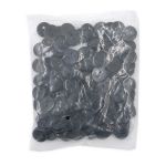 Пуговицы на 2 прокола супатная 20L (12,5мм), пластик (s.black (черный глянец)), 144 шт