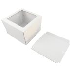 Кондитерская коробка для торта С ОКНОМ, 26.5х26.5х19 см, S-Chief, BFC-045