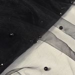 Фатин с бусинами 150 см / 15 метров, С223-01, цв.черный